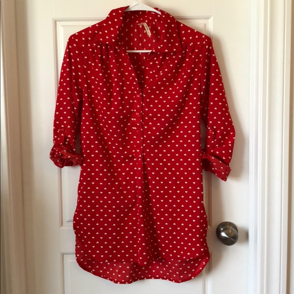 S ModCloth heart tunic
